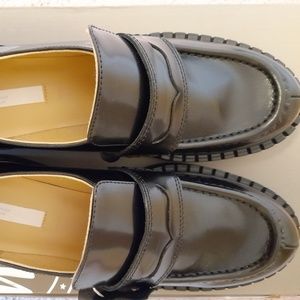 H&M black platform loafers
